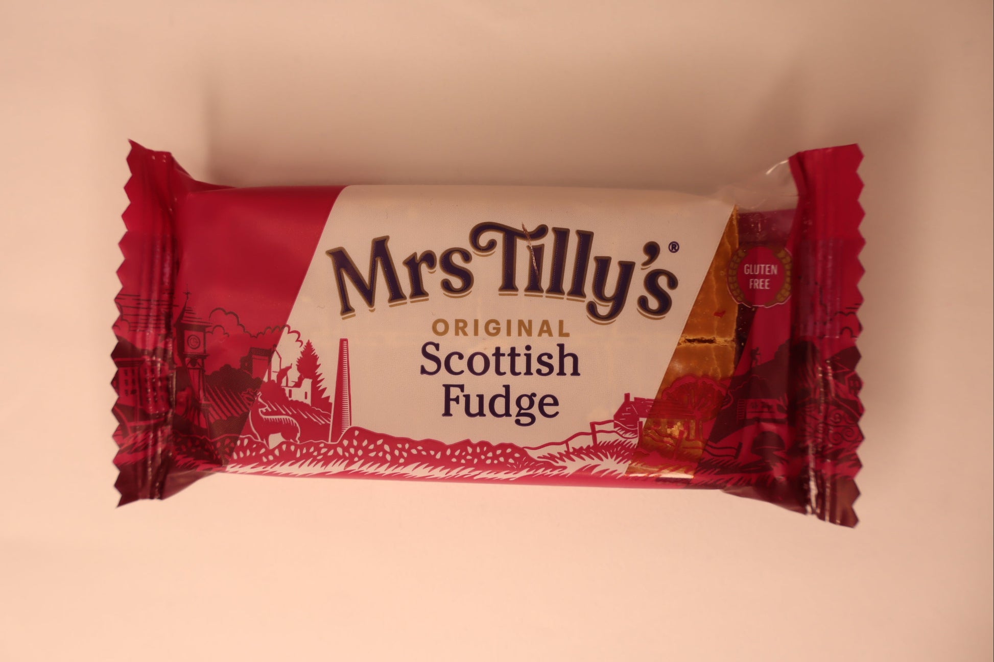 Packaged Mrs Tilly's Scottish Fudge on a white background