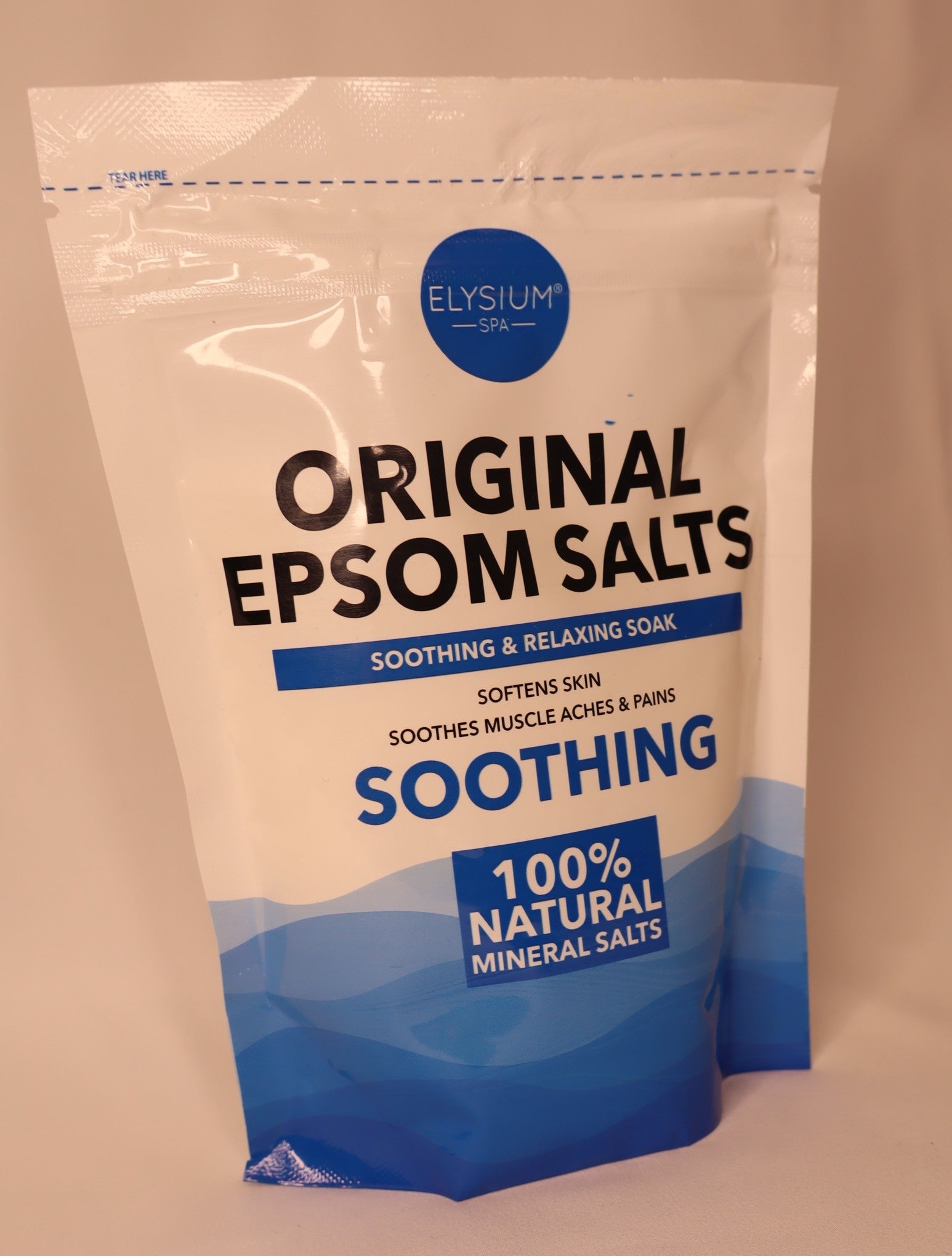 Package of Elysium Spa Original Epsom Salts on a white background