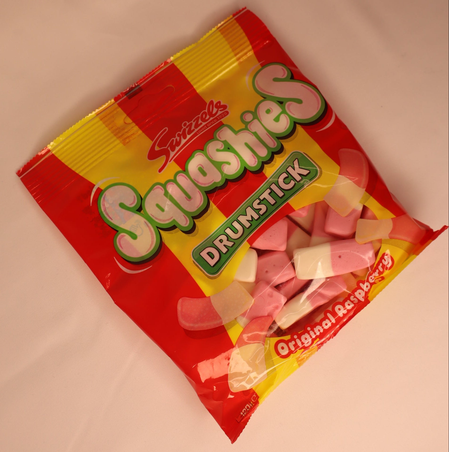 Packaged Drumsticks Squashies on a white background
